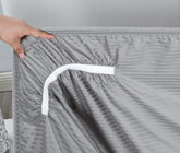 Kathy Ireland 500 Thread Count Damask Stripe Sheet Set With Optifit